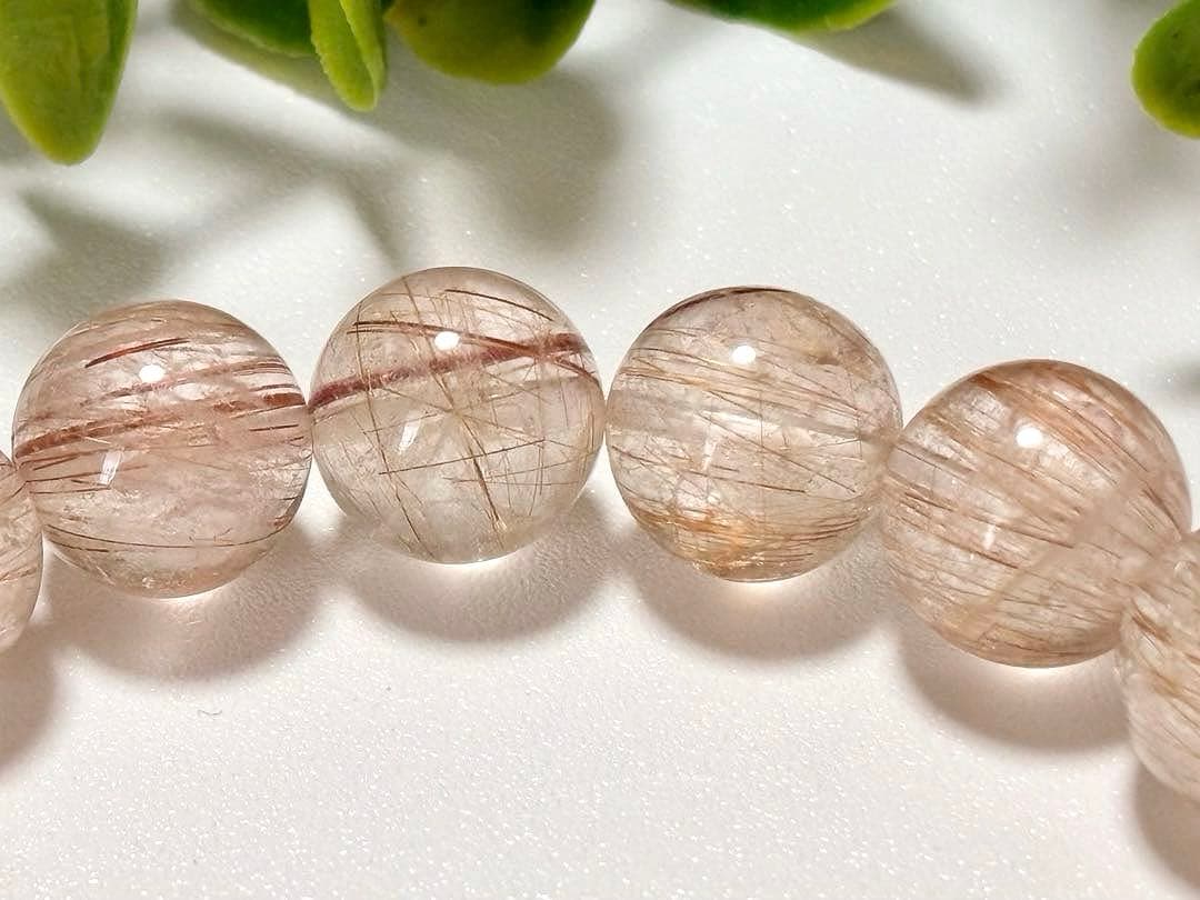 最高品質　超希少入手困難　天然石の王者　サンセットオレンジルチルクォーツのブレス