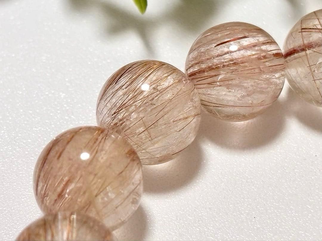 最高品質　超希少入手困難　天然石の王者　サンセットオレンジルチルクォーツのブレス