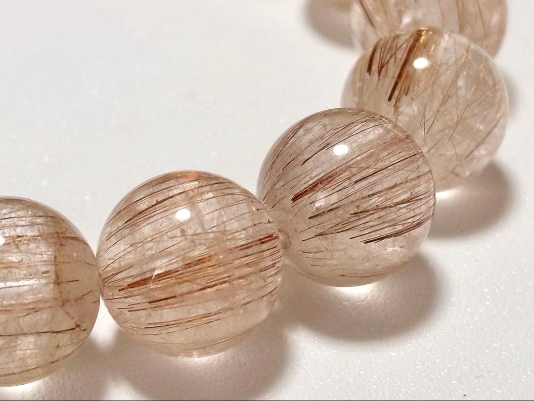 最高品質　超希少入手困難　天然石の王者　サンセットオレンジルチルクォーツのブレス