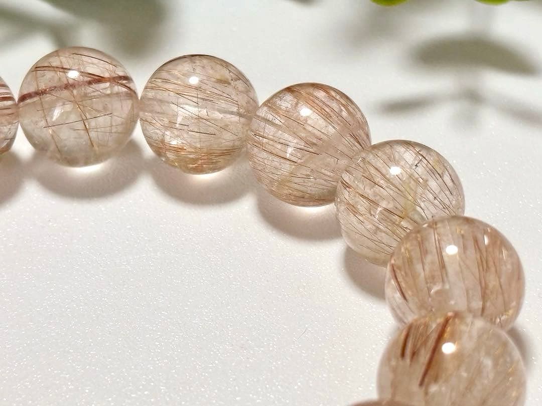 最高品質　超希少入手困難　天然石の王者　サンセットオレンジルチルクォーツのブレス