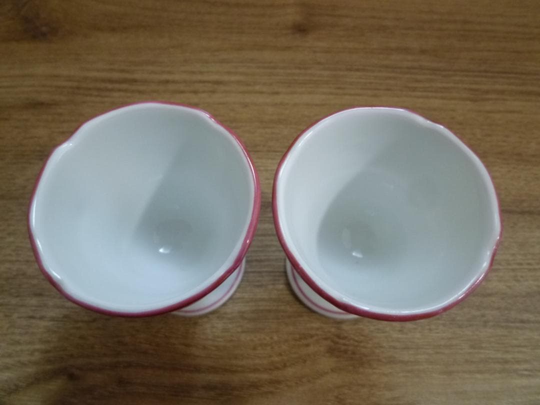 リチャードジノリ アンティックローズ エッグスタンド、2個