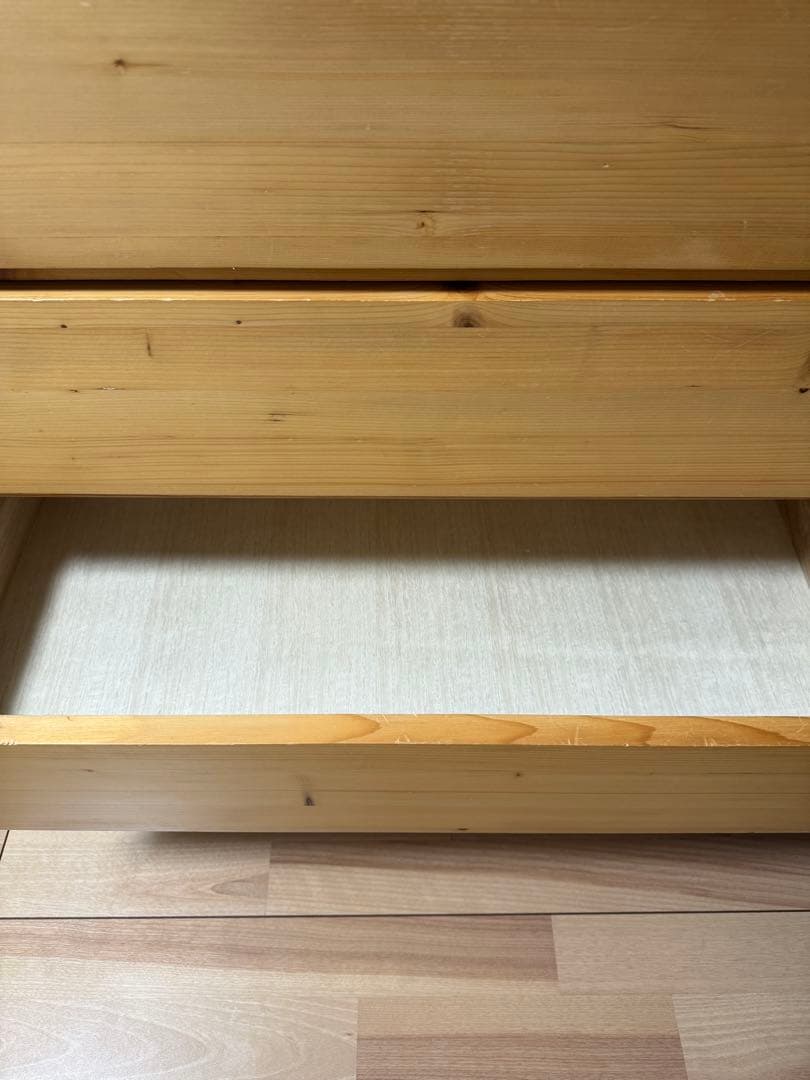 【今週末限定】無印良品 パイン材4段チェスト