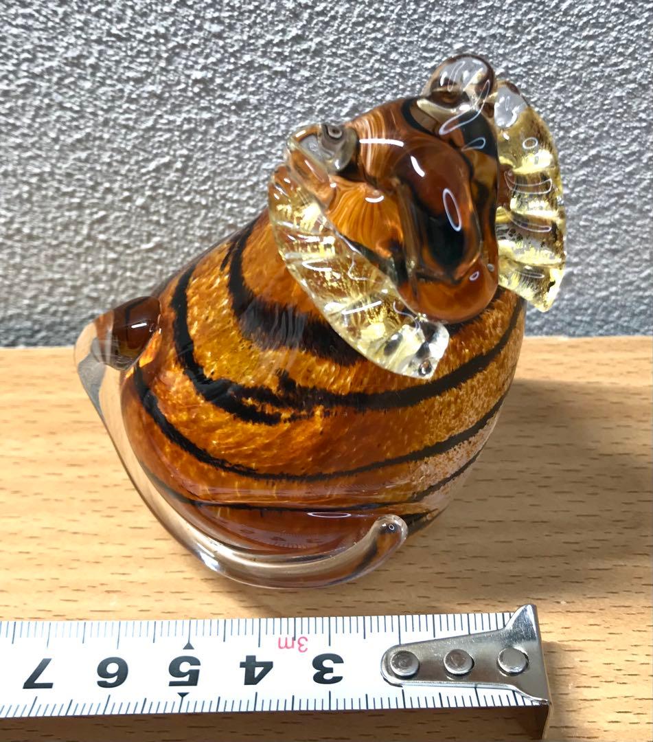 ノグチミエコ　Fusion factory glass art 虎 ガラス