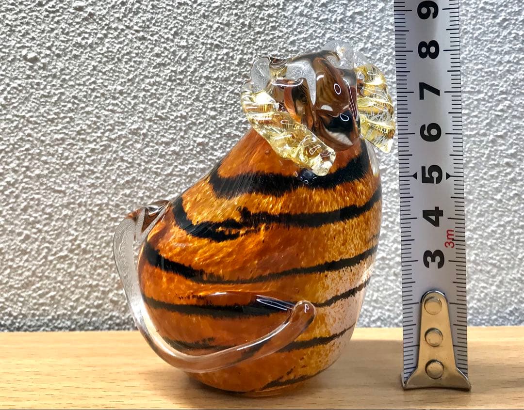 ノグチミエコ　Fusion factory glass art 虎 ガラス