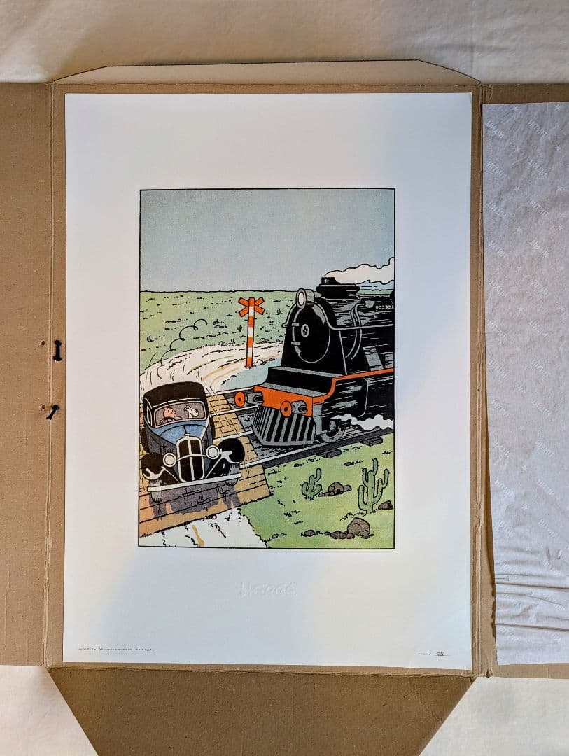 美術館級美品〈タンタンの冒険 ポスター50×70cmベルギー製〉