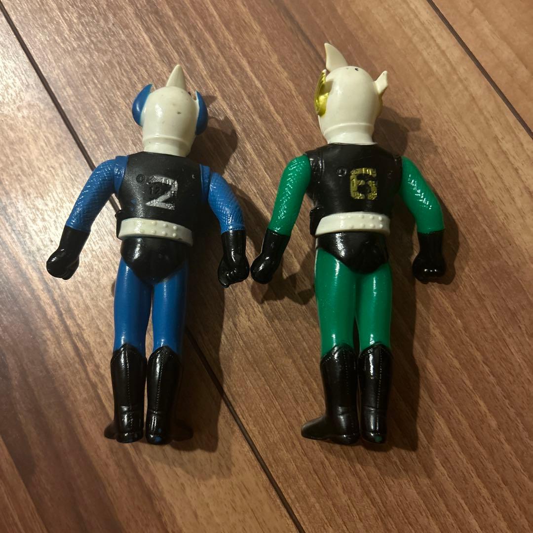 美品！忍者キャプター青、緑ポピー戦隊ヒーロー フィギュア 2体セット現物