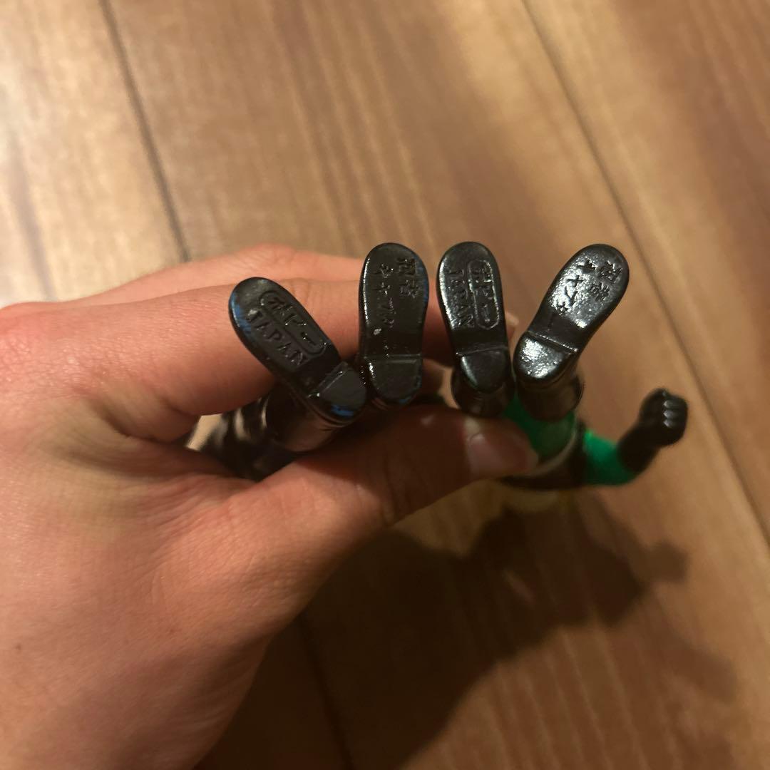 美品！忍者キャプター青、緑ポピー戦隊ヒーロー フィギュア 2体セット現物