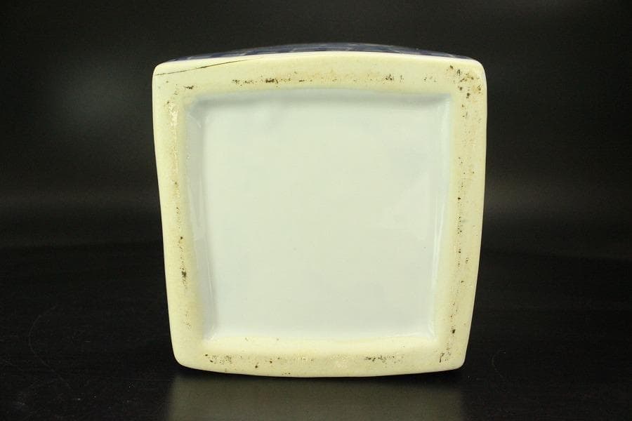 中国美術 窓絵 古い花瓶(ZE512)