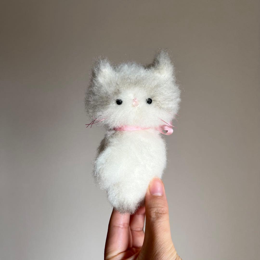 ハチワレ　ちいさなネコ　猫　ぬいぐるみ　作家　テディベア　アートドール　311
