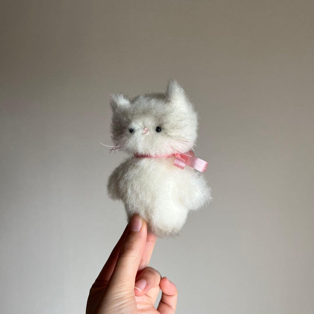 ハチワレ　ちいさなネコ　猫　ぬいぐるみ　作家　テディベア　アートドール　311