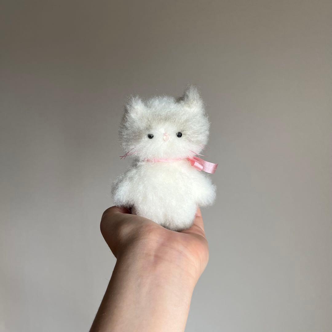 ハチワレ　ちいさなネコ　猫　ぬいぐるみ　作家　テディベア　アートドール　311