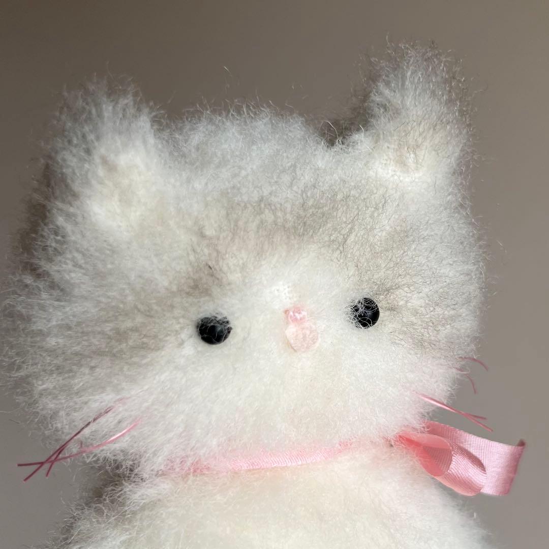 ハチワレ　ちいさなネコ　猫　ぬいぐるみ　作家　テディベア　アートドール　311