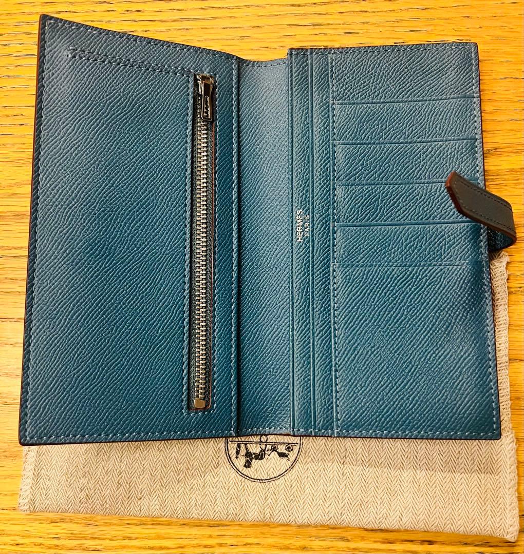 海外ノベルティ■長財布■べアンスフレ■青■HERMES