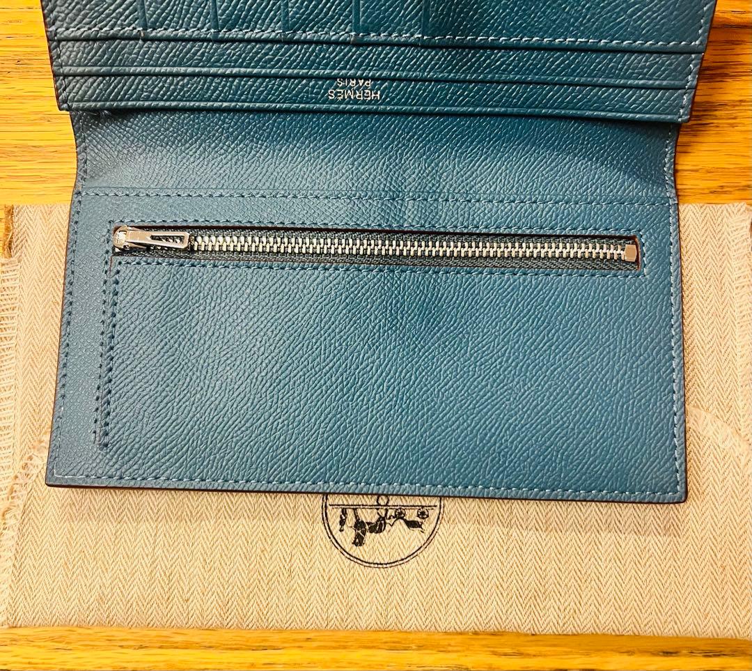 海外ノベルティ■長財布■べアンスフレ■青■HERMES