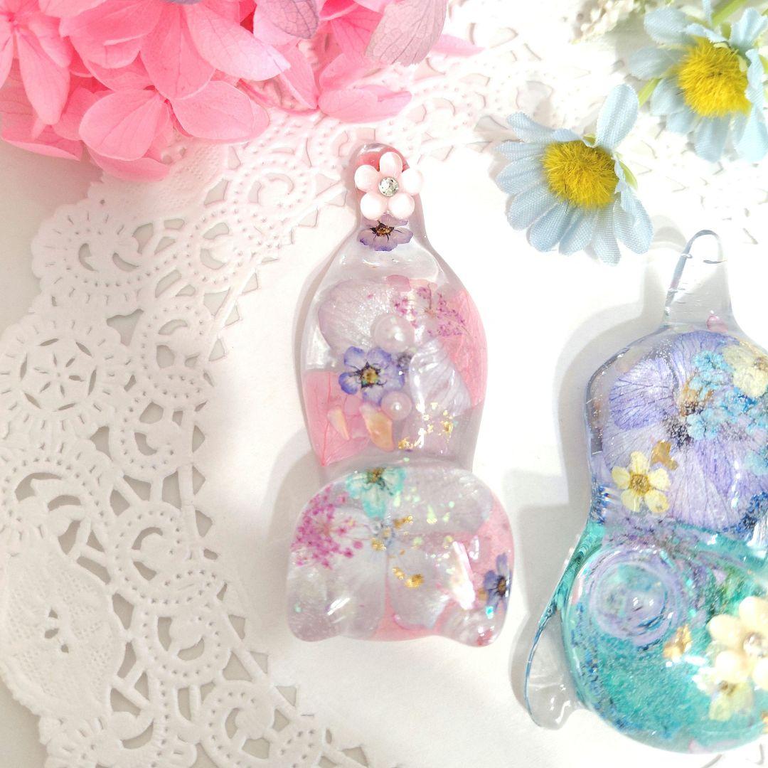 ★SALE★No.371 猫の箸置き♡固まるハーバリウム2個set
