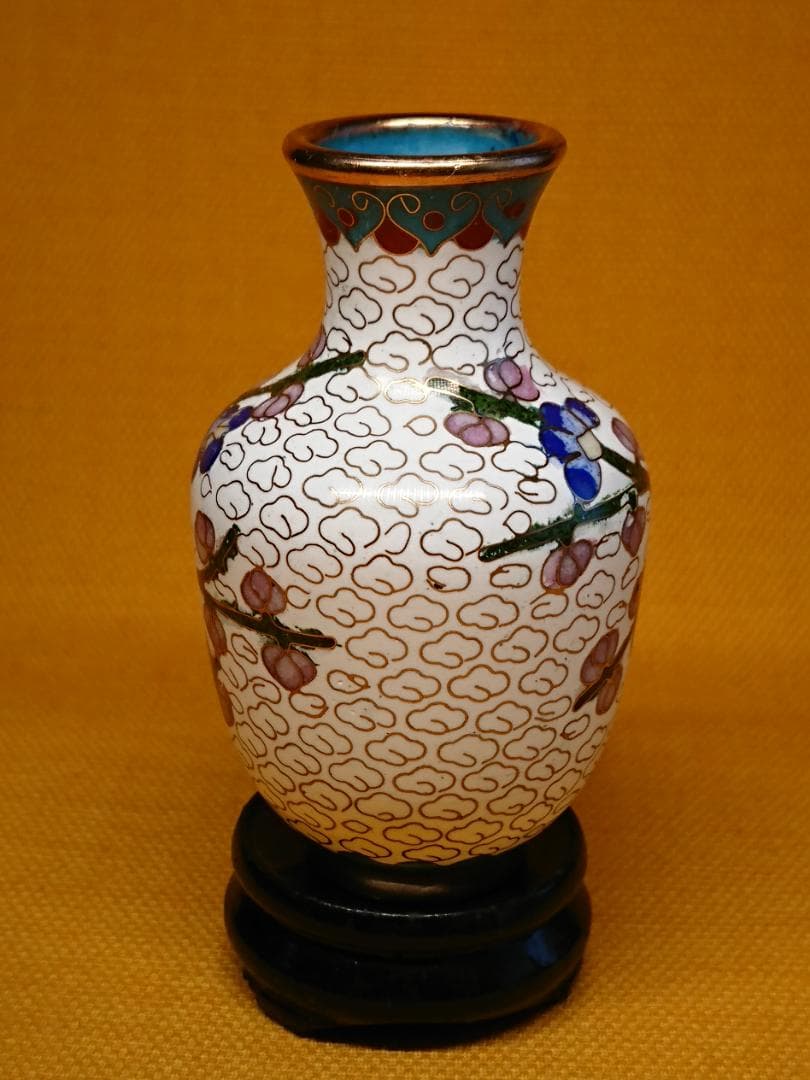 【美品】花瓶　七宝　骨董　古玩　置物　インテリア　工芸品　美術品　A3402