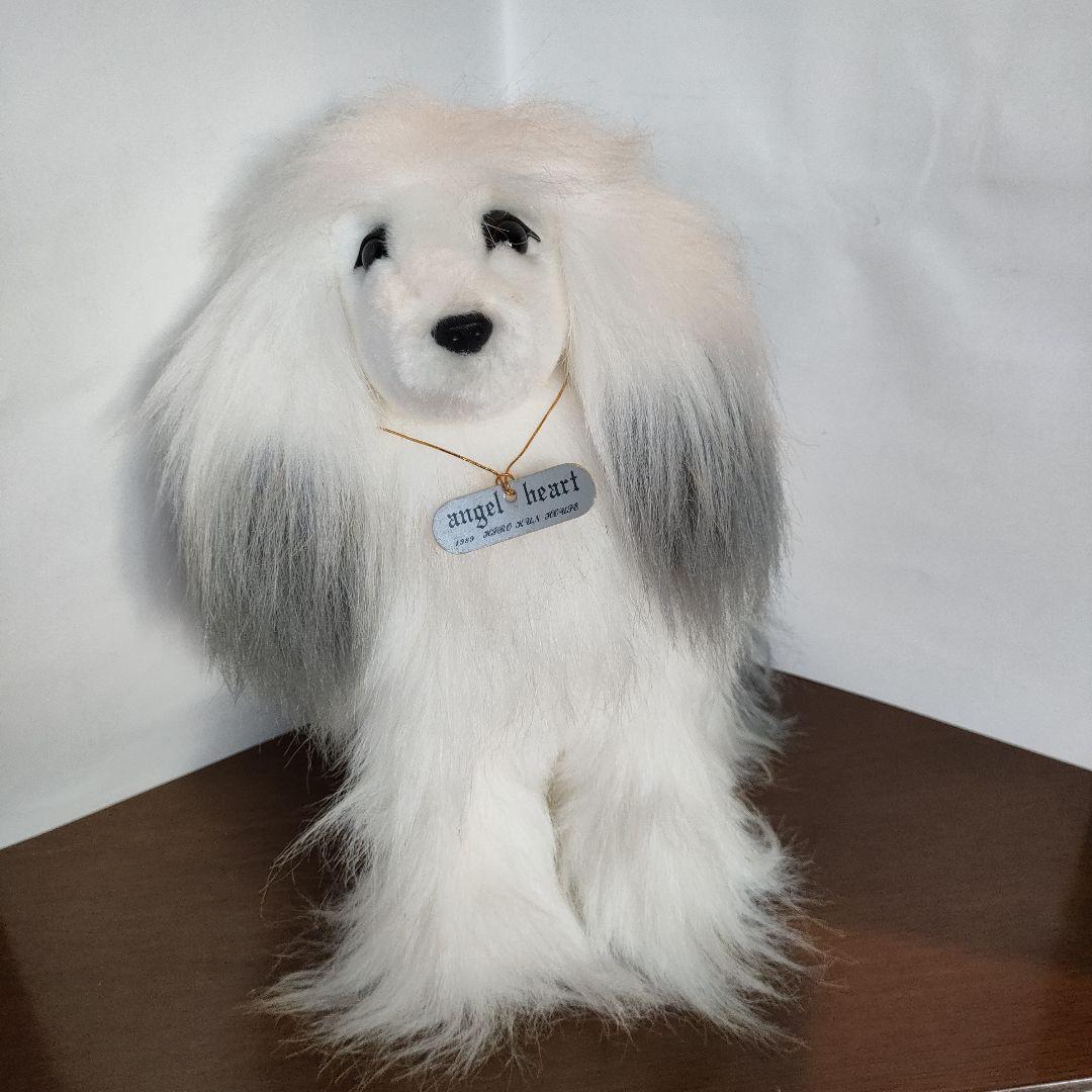 ヴィンテージ品　angel heart ホワイト犬のぬいぐるみ高さ25cm