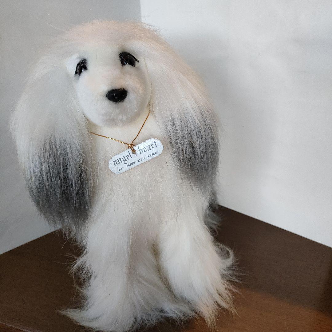 ヴィンテージ品　angel heart ホワイト犬のぬいぐるみ高さ25cm