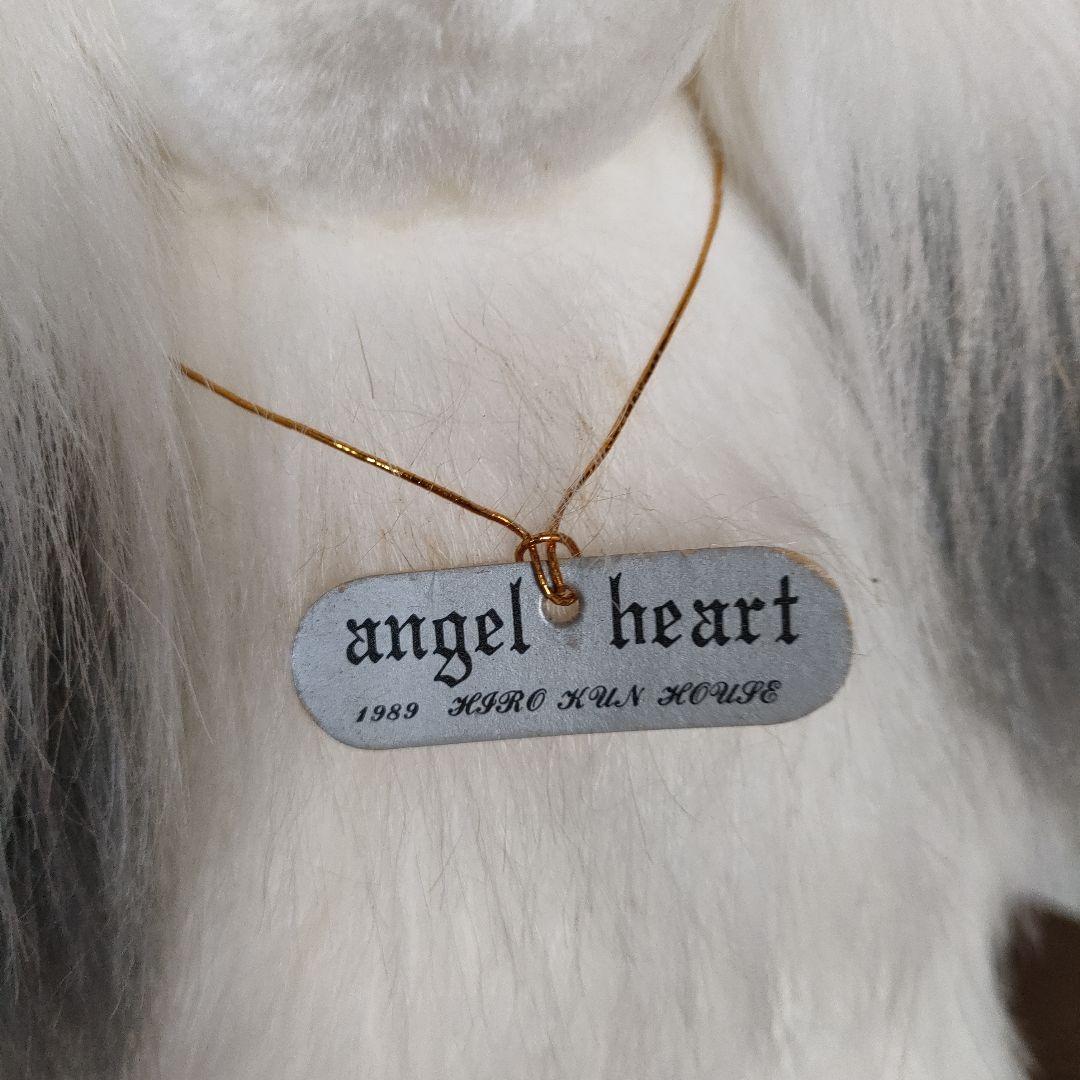 ヴィンテージ品　angel heart ホワイト犬のぬいぐるみ高さ25cm