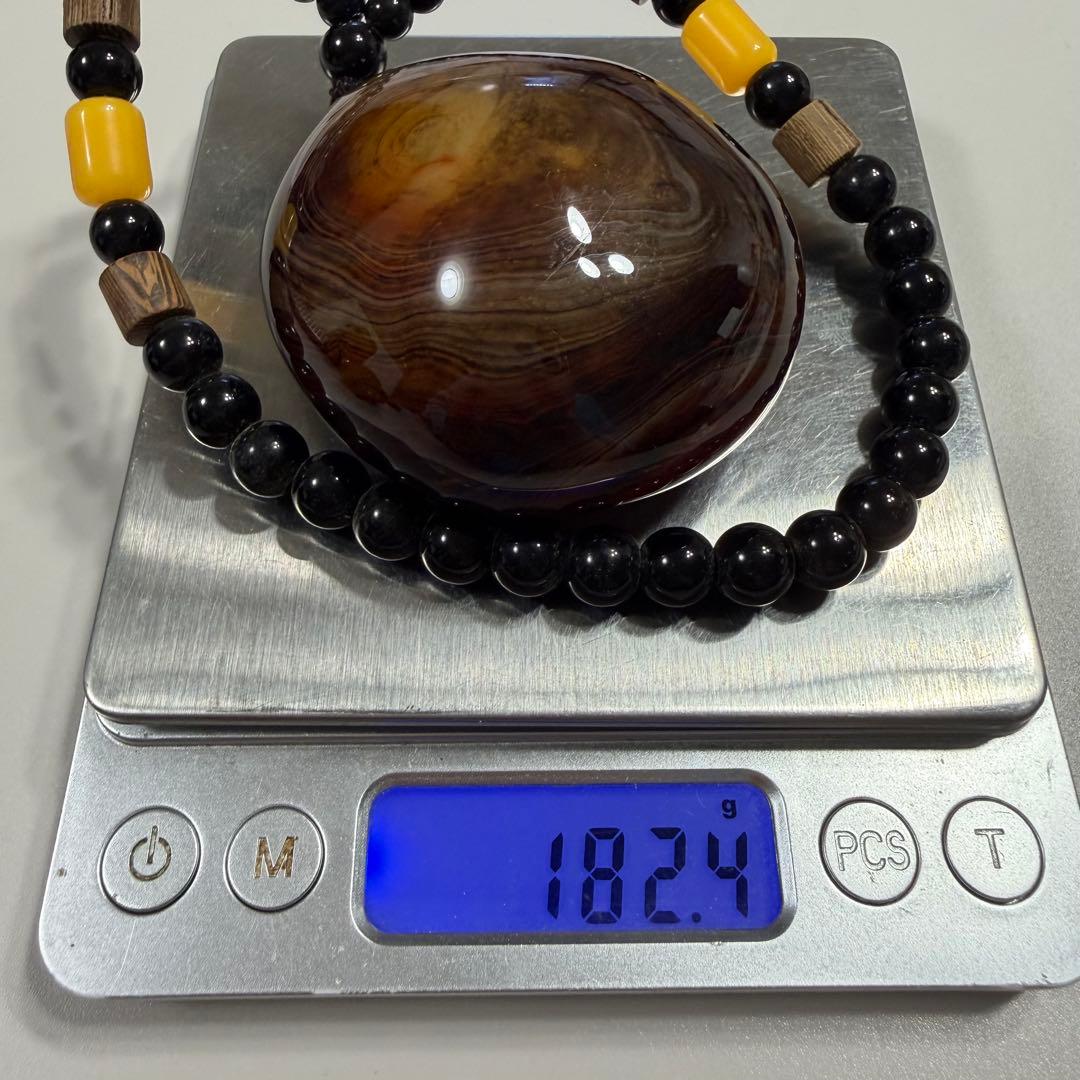 天然瑪瑙（めのう）ペンダント　182g