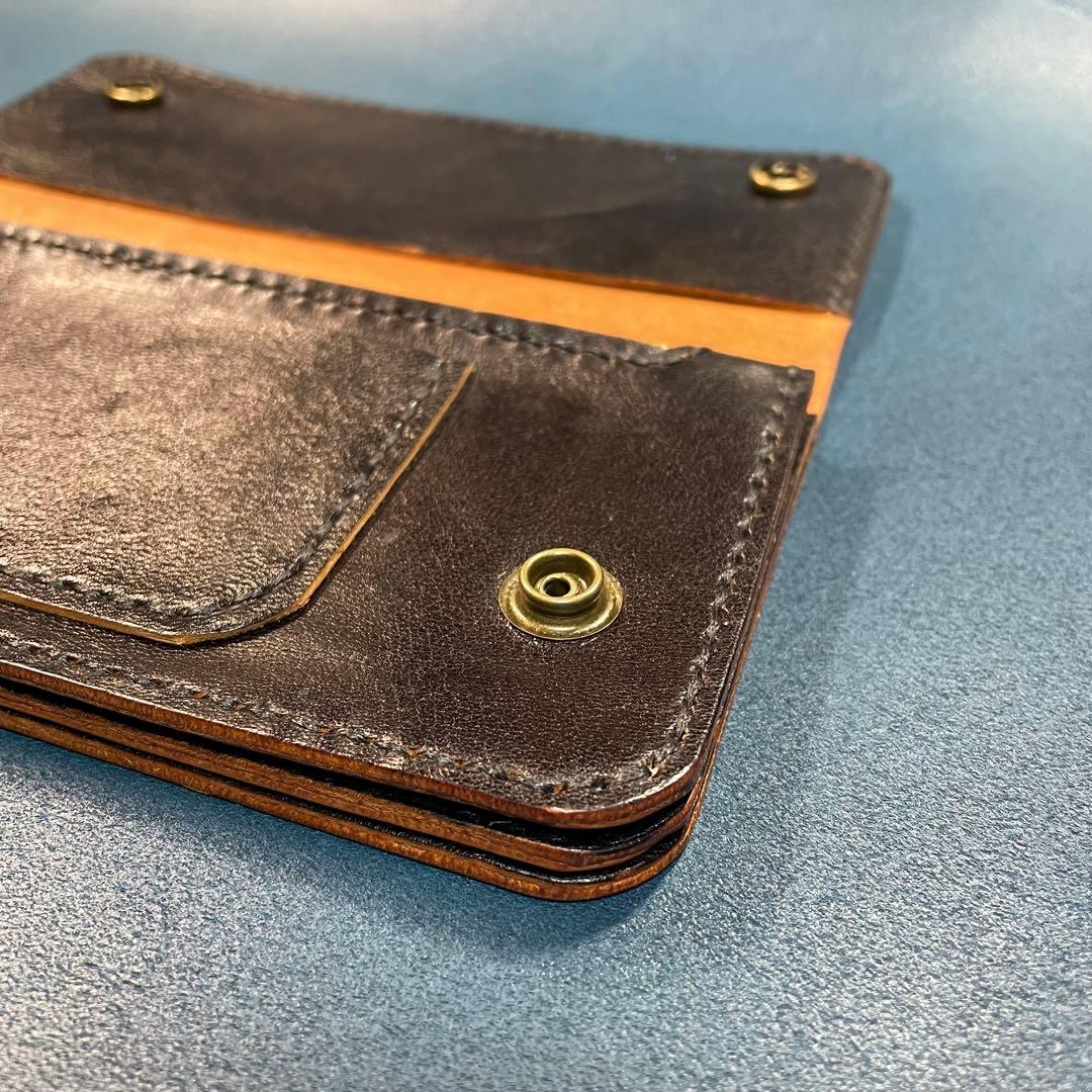 【ホースハイド】トラッカーウォレット　黒レザー