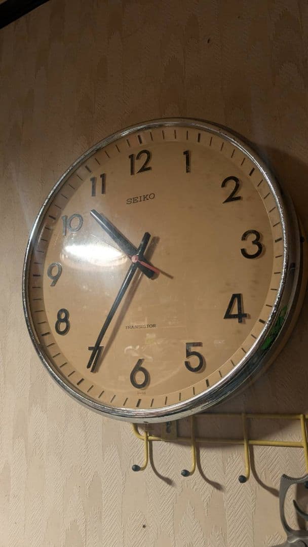 SEIKO アナログ掛時計 昭和レトロ丸時計アンティーク