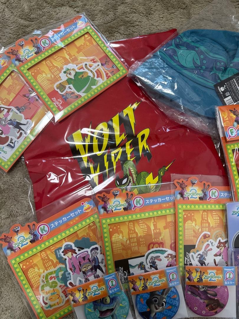 ボ*ド様 ズートピア2 ハッピーくじバケットハット ラバーマスコット アクリルス