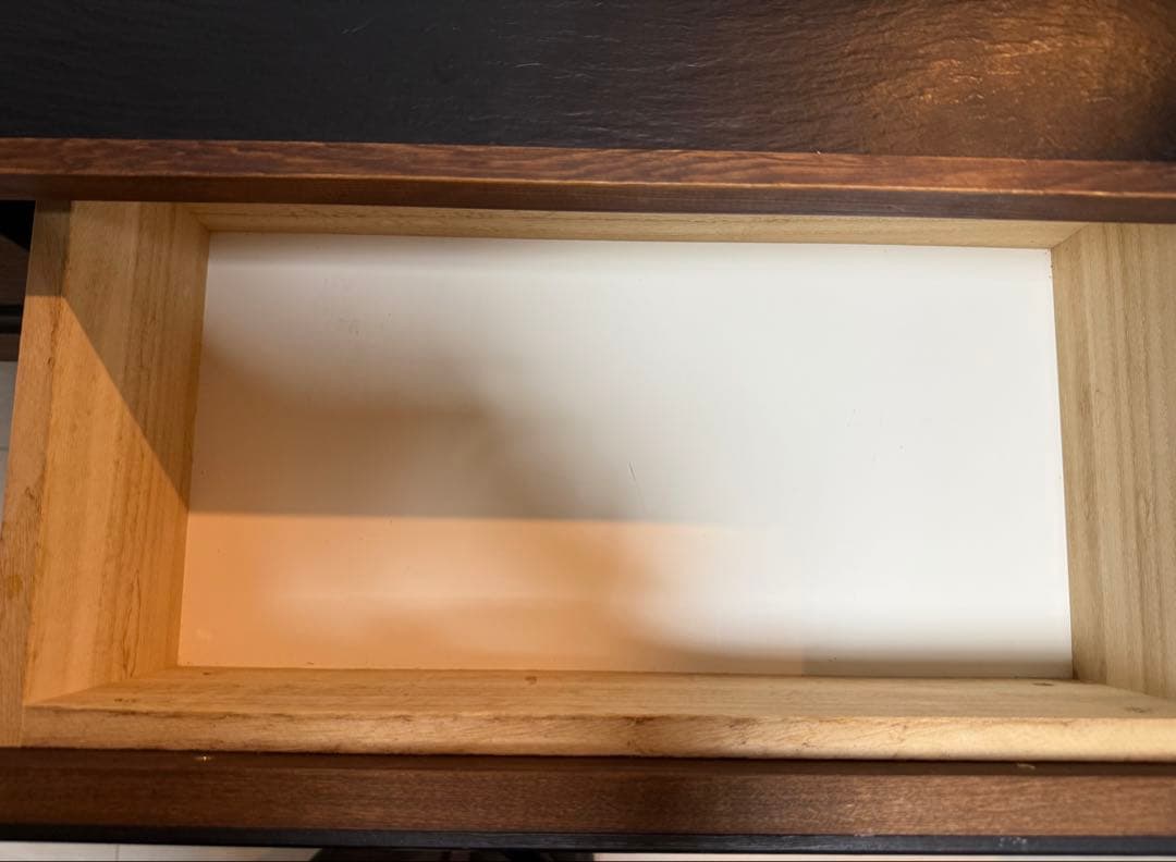 ［再値下げ中］オーダーカップボード ダークブラウン 34cm奥行スリム