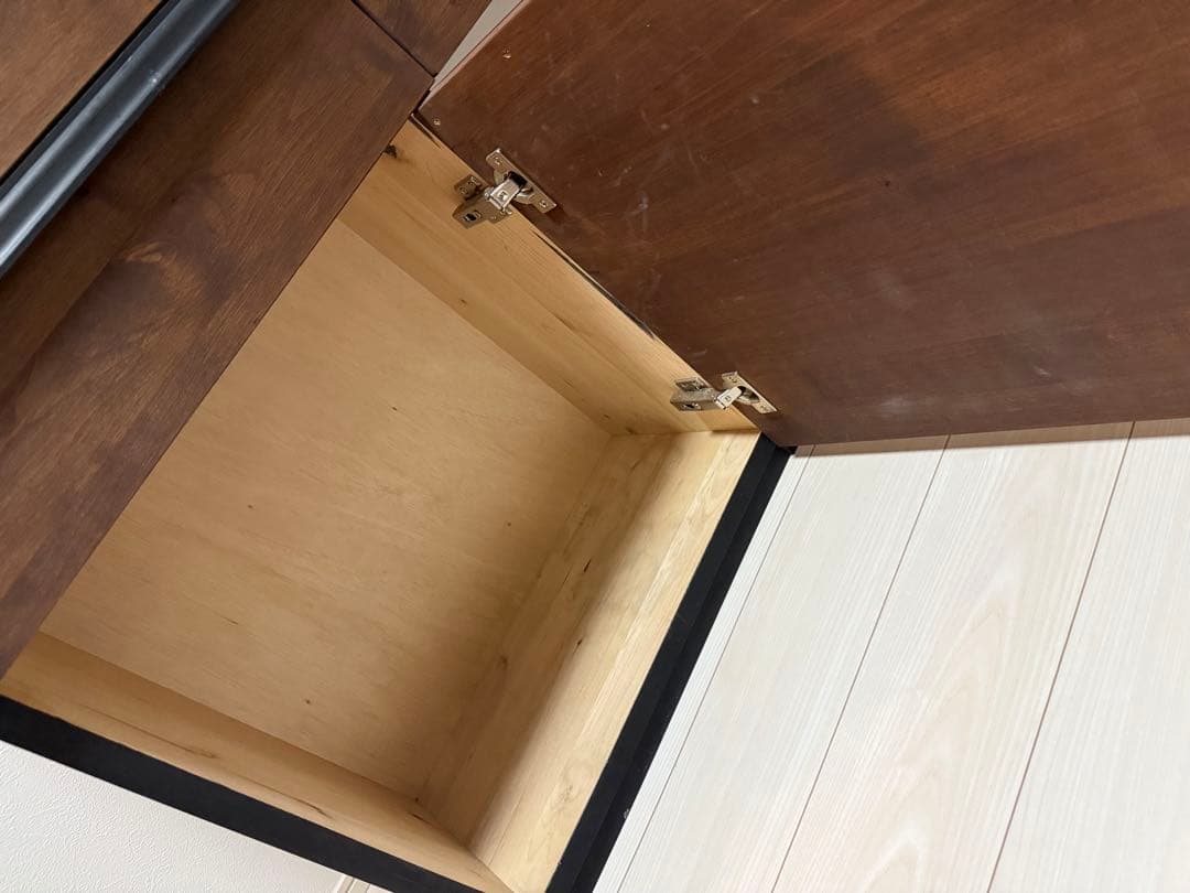 ［再値下げ中］オーダーカップボード ダークブラウン 34cm奥行スリム