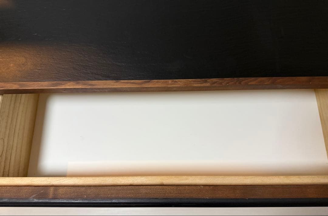 ［再値下げ中］オーダーカップボード ダークブラウン 34cm奥行スリム