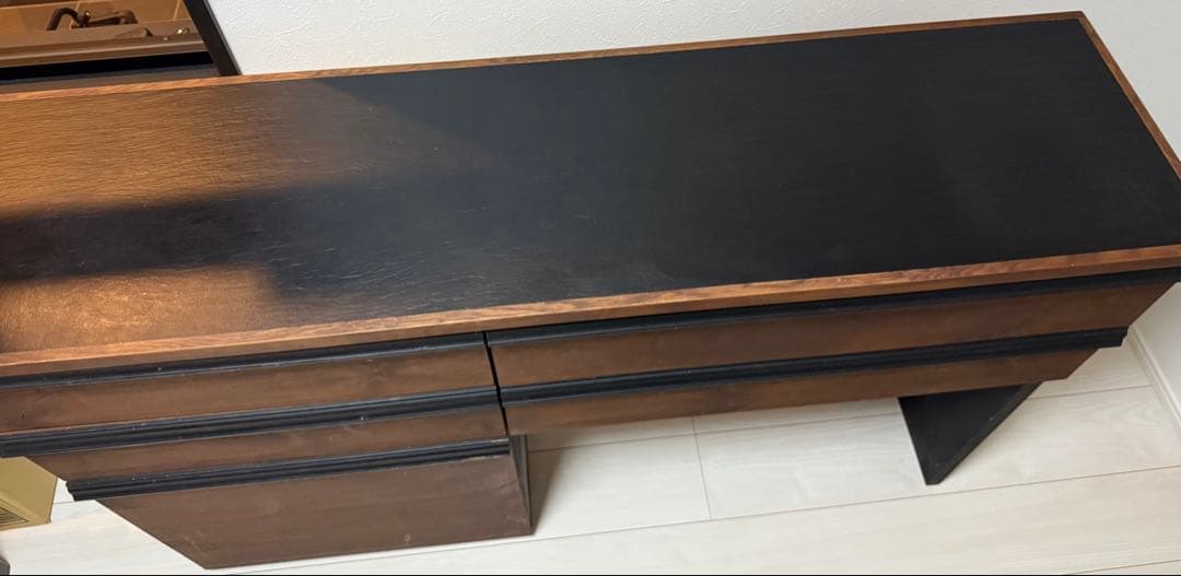 ［再値下げ中］オーダーカップボード ダークブラウン 34cm奥行スリム