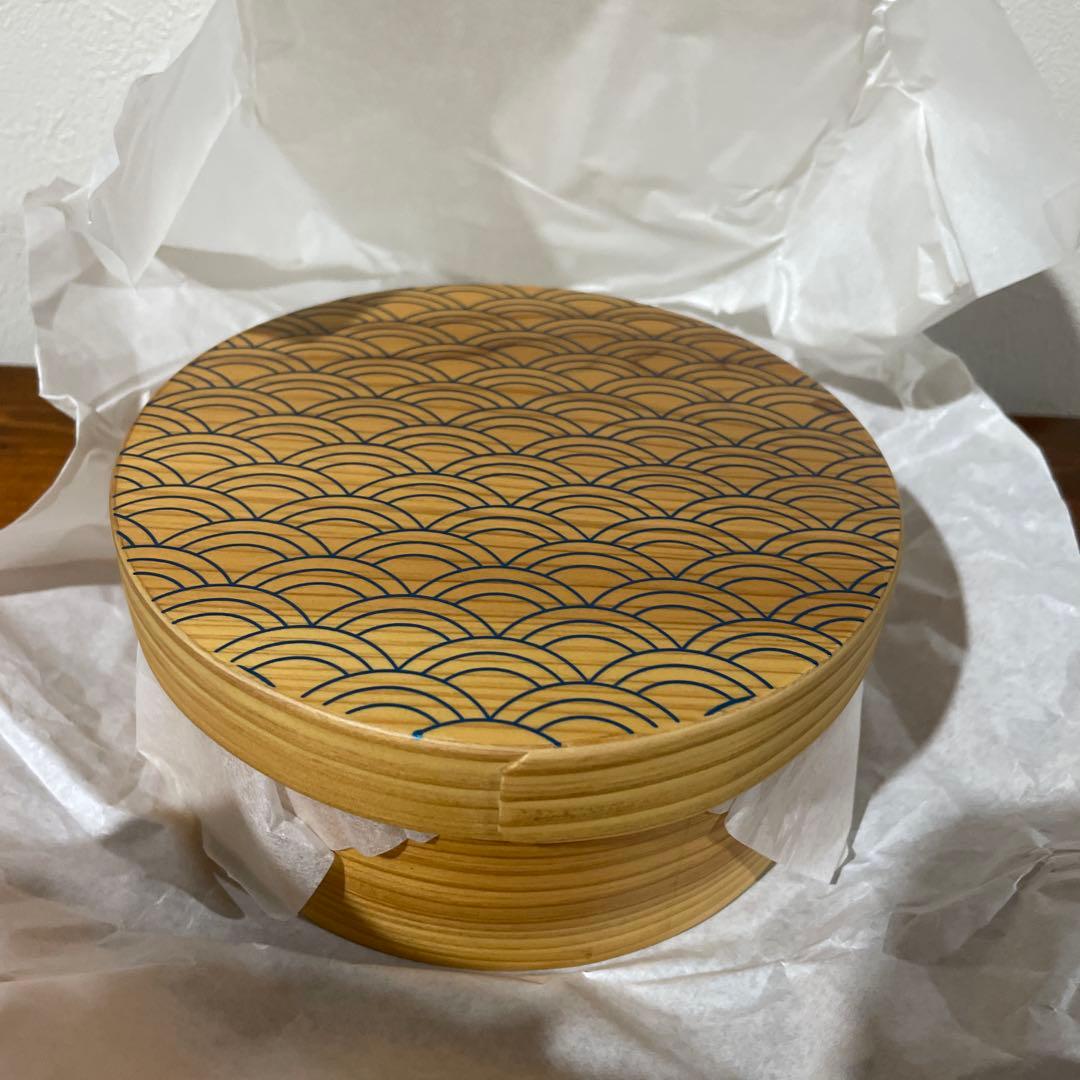 【新品・未使用】越前漆器 雅乃 青海波 日本の弁当箱 円 吉祥紋 縁起物 日本製
