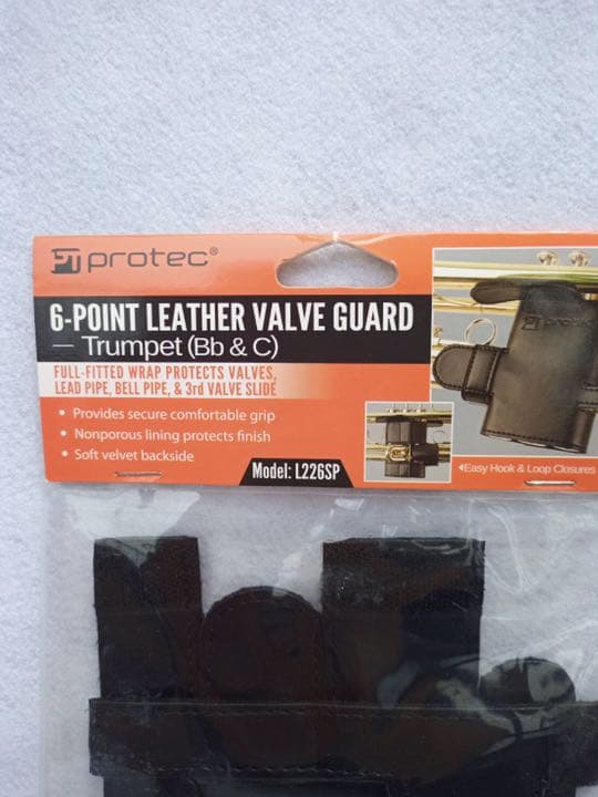 プロテック製 トランペット用６点 革製 バルブ ガード