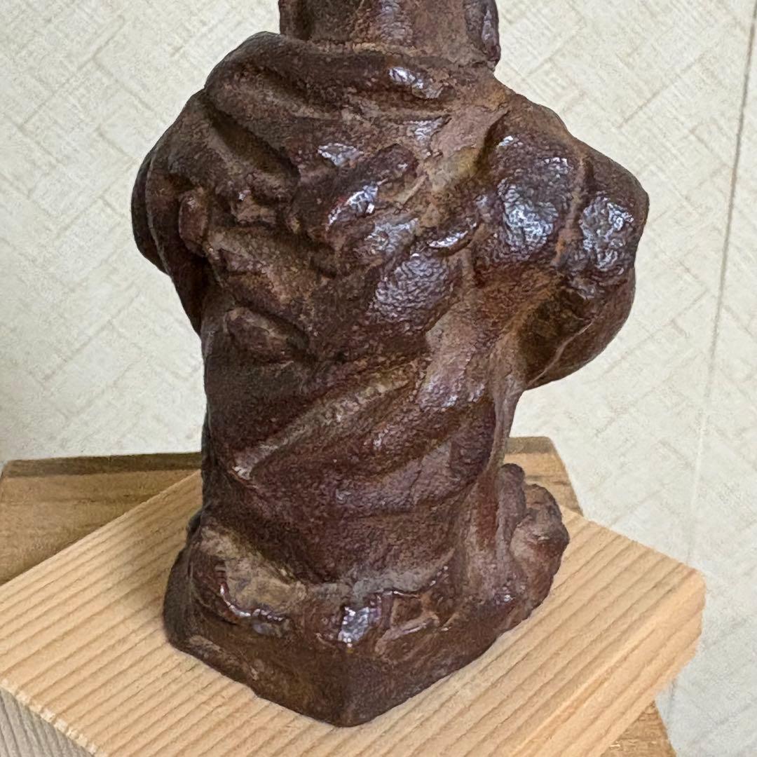 清水公照 作「獅子児」ブロンズ像 催破卵 東大寺別当　仏像　仏教美術　置物　骨董