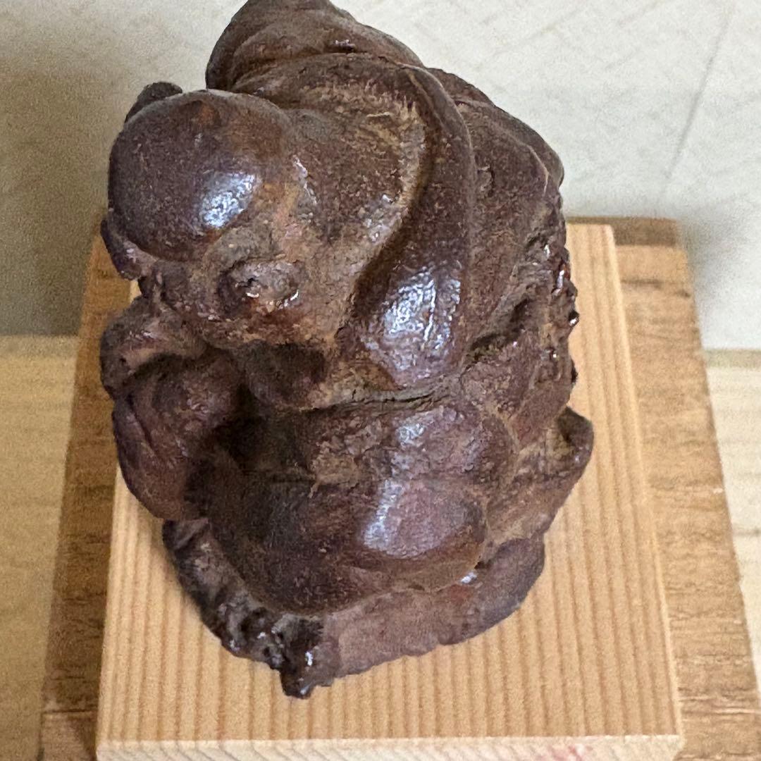 清水公照 作「獅子児」ブロンズ像 催破卵 東大寺別当　仏像　仏教美術　置物　骨董