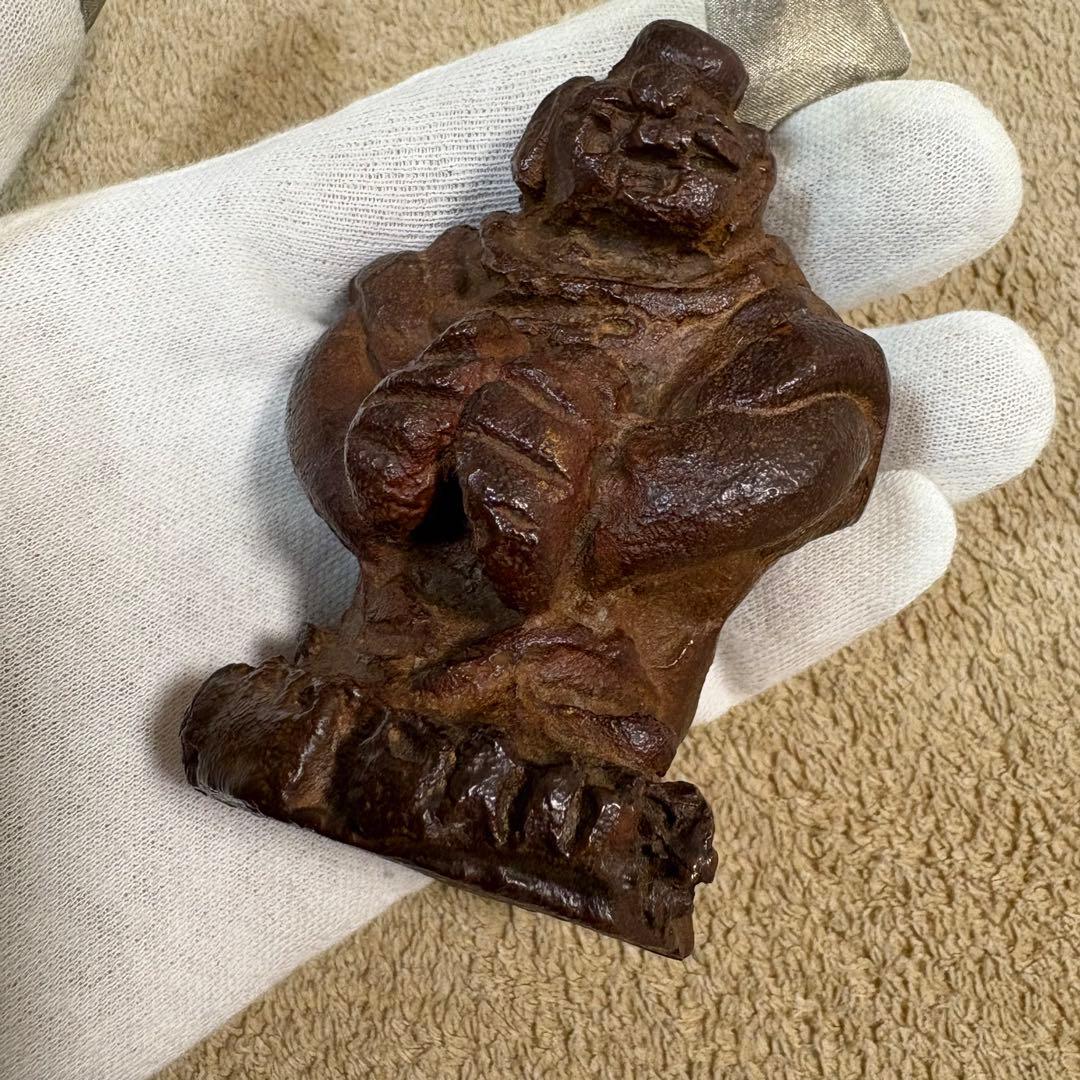 清水公照 作「獅子児」ブロンズ像 催破卵 東大寺別当　仏像　仏教美術　置物　骨董