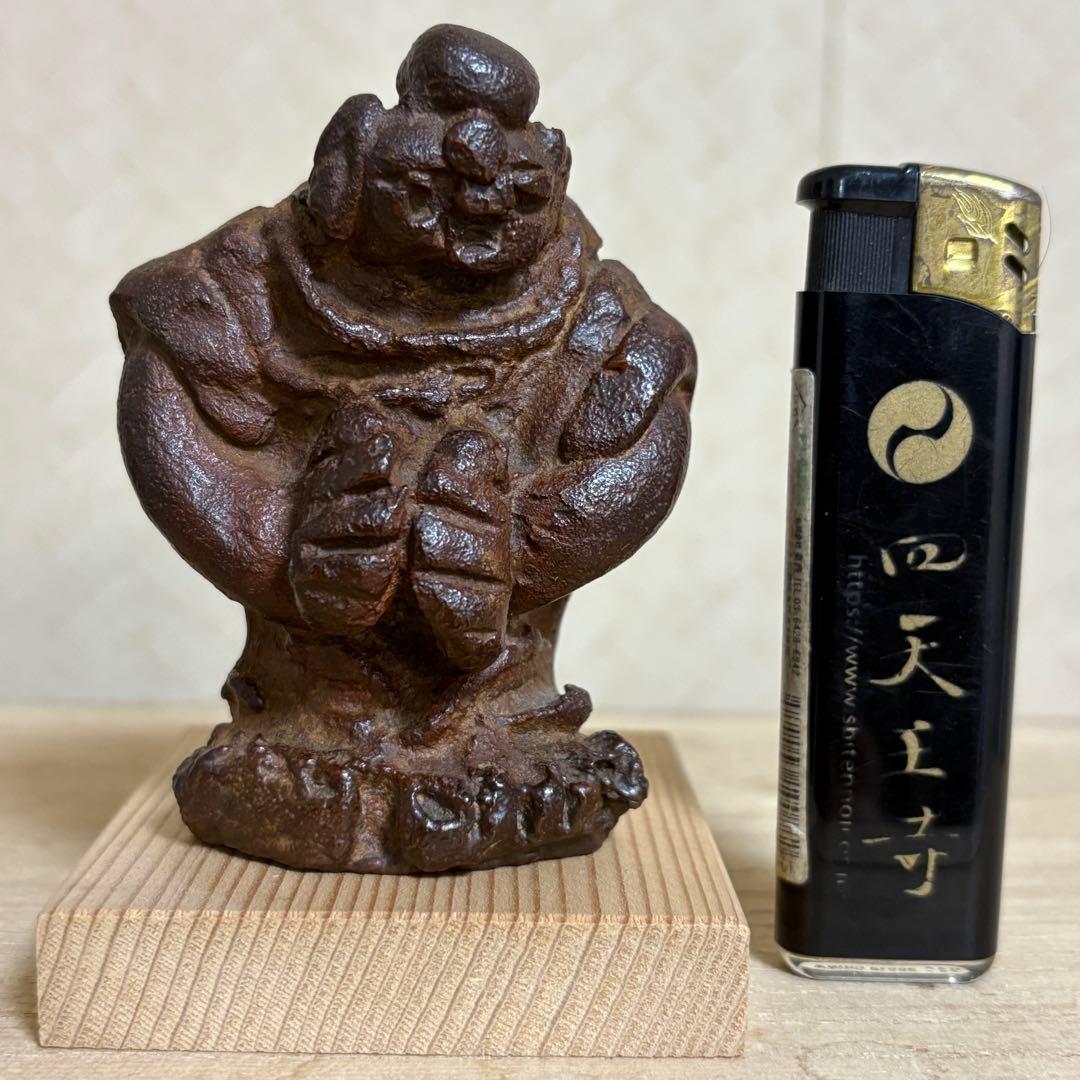 清水公照 作「獅子児」ブロンズ像 催破卵 東大寺別当　仏像　仏教美術　置物　骨董