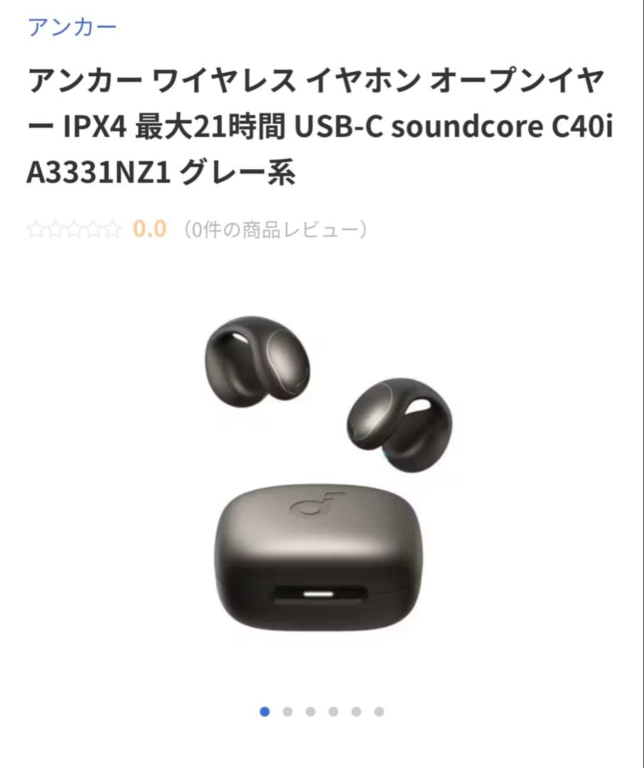 Anker Soundcore C40iワイヤレスイヤホン グレー