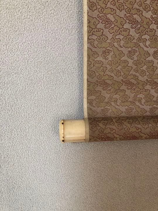 掛け軸　熊坂適山　小点　肉筆　美品　骨董品