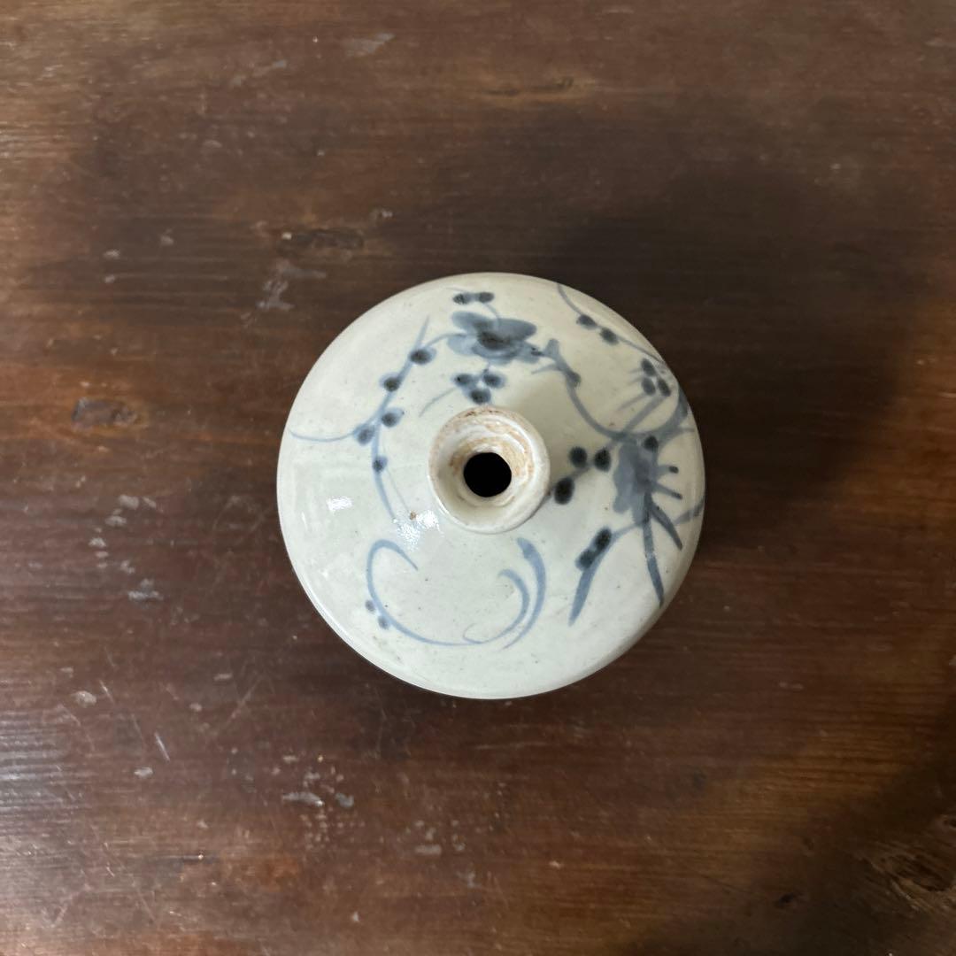 古伊万里染付油壷　⑥江戸時代　骨董　民芸　古道具　アンティーク検:白洲正子　李朝