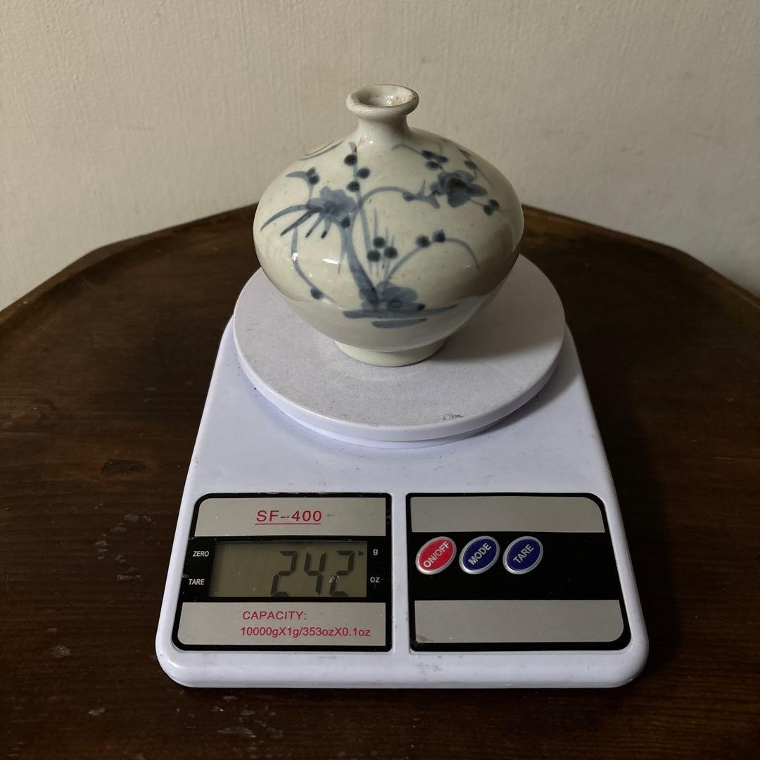 古伊万里染付油壷　⑥江戸時代　骨董　民芸　古道具　アンティーク検:白洲正子　李朝