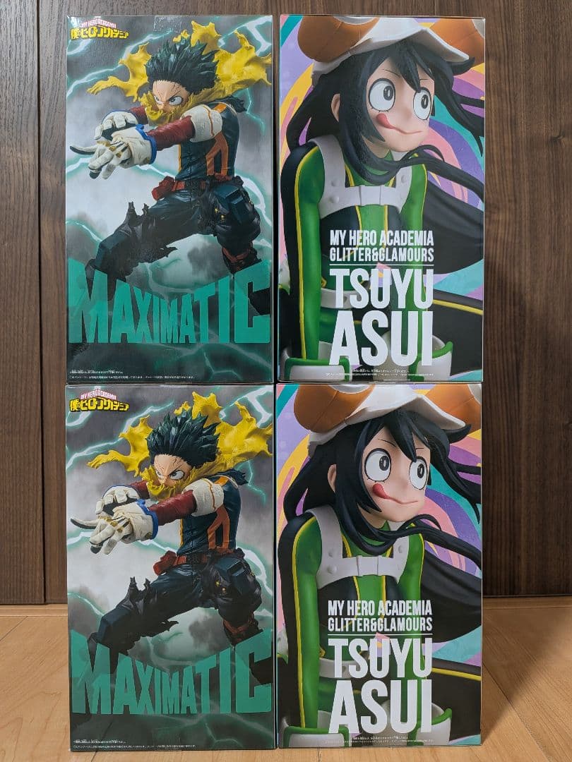 僕のヒーローアカデミア 緑谷出久 蛙吹梅雨 フィギュア 2種4点セット