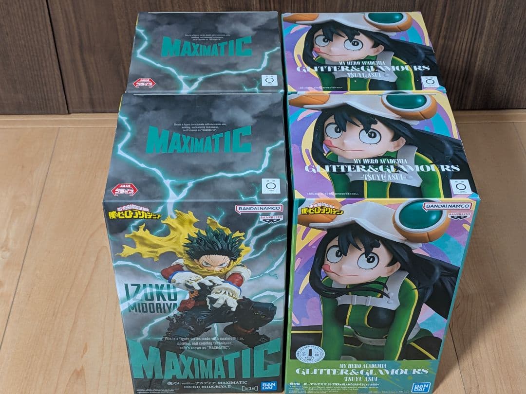 僕のヒーローアカデミア 緑谷出久 蛙吹梅雨 フィギュア 2種4点セット