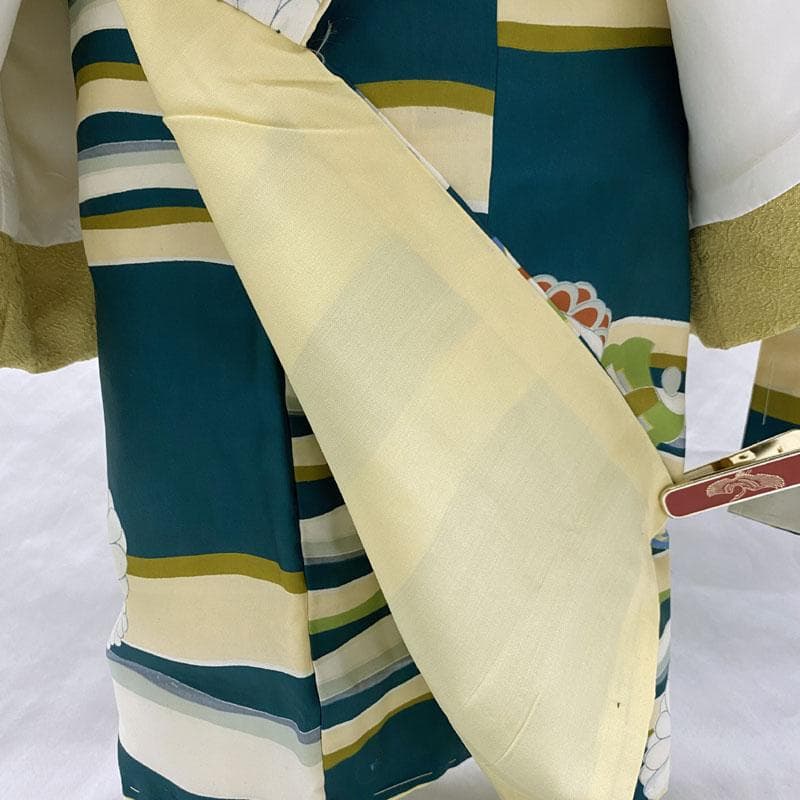 503ab39◎七五三 三歳 男児 着物&被布 セミアンティーク 一つ身◎美品