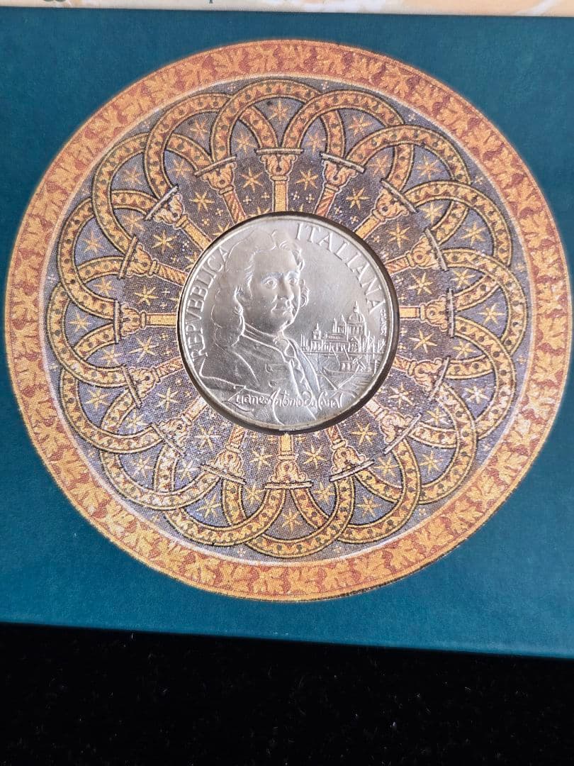 イタリア共和国　カナレット生誕300周年記念　5000リレ銀貨　1997