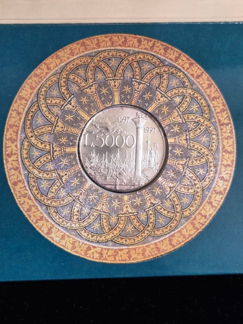 イタリア共和国　カナレット生誕300周年記念　5000リレ銀貨　1997