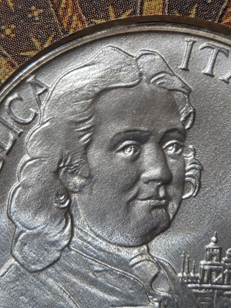 イタリア共和国　カナレット生誕300周年記念　5000リレ銀貨　1997