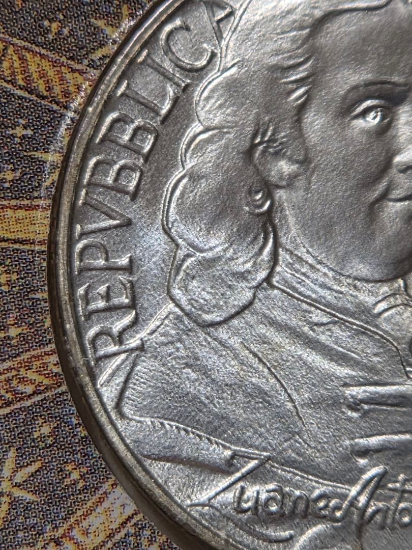 イタリア共和国　カナレット生誕300周年記念　5000リレ銀貨　1997
