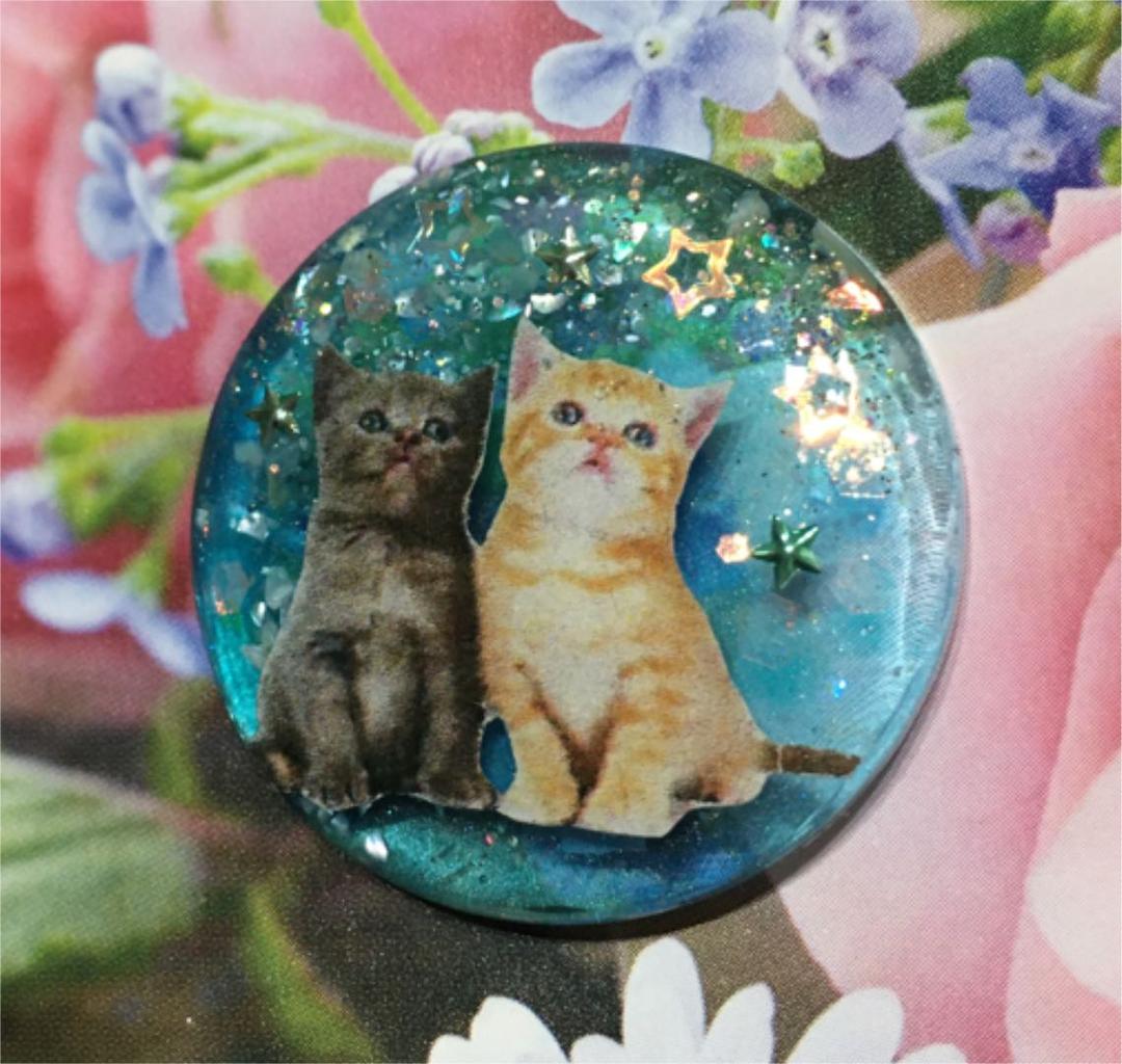 レジンヘアゴム、天の川の向こうに♡猫ちゃん