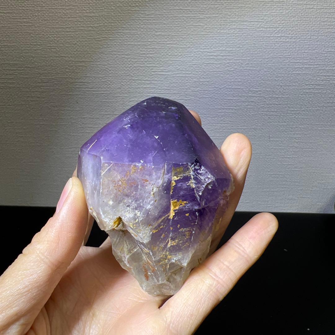 無処理　原石鉱石　ブラジル産　アメジスト　浄化　置物インテリア　540g